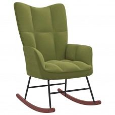 Šūpuļkrēsls, gaiši zaļš samts