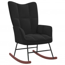 Šūpuļkrēsls, melns samts