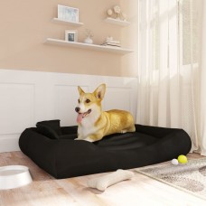 Suņu gulta ar spilveniem, melna, 115x100x20 cm, audums