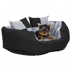 Suņu matracis, pelēks ar melnu, divpusējs, 65x50x20 cm