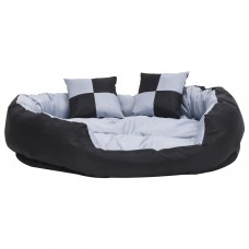 Suņu matracis, pelēks ar melnu, divpusējs, 110x80x23 cm