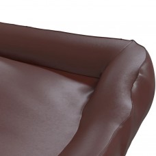 Suņu gulta, brūna, 105x80x25 cm, mākslīgā āda