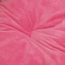 Suņu gulta, melna ar rozā, 99x89x21 cm, plīšs, mākslīgā āda