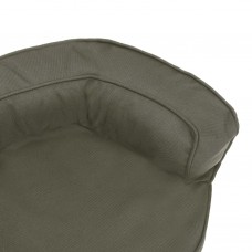 Ergonomiska suņu gulta, 60x42 cm, lina dizains, tumši pelēka
