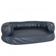 Ergonomiska suņu gulta, tumši zila, 75x53 cm, mākslīgā āda