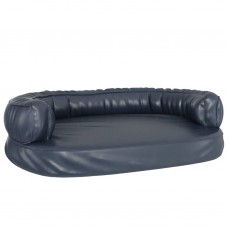 Ergonomiska suņu gulta, tumši zila, 88x65 cm, mākslīgā āda