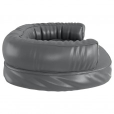 Ergonomiska suņu gulta, pelēka, 75x53 cm, mākslīgā āda