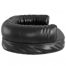 Ergonomiska suņu gulta, melna, 75x53 cm, mākslīgā āda