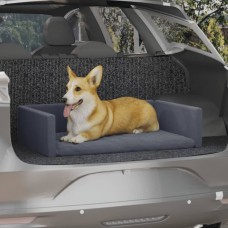 Suņu automašīnas bagāžnieks, pelēks, 70x45 cm, lina dizains