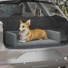 Suņu automašīnas bagāžnieks, pelēks, 70x45 cm, lina dizains