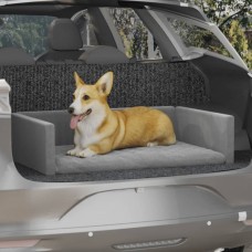 Suņu automašīnas bagāžnieks, pelēks, 110x70 cm, lina dizains