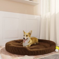Suņu gulta, brūna, 110x90x23 cm, plīšs