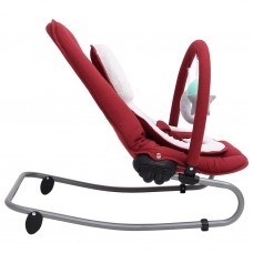 Bērnu šūpuļkrēsls, sarkans, tērauds
