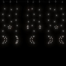 Lampiņas, zvaigžņu un mēness forma, tālvadības pults, 138 led