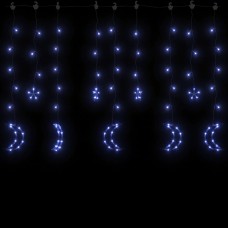 Lampiņas, zvaigžņu un mēness forma, tālvadības pults, 138 led