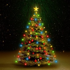 Ziemassvētku lampiņas, 180 led, 180 cm, krāsainas