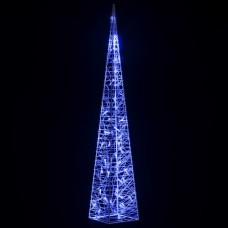 Led lampiņu dekorācija, akrils, konusveida, 90 cm, zila