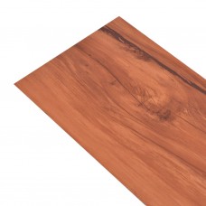 Grīdas dēļi, pašlīmējoši, 5,21 m², 2 mm, gobas koka krāsa, pvc