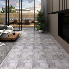 Grīdas dēļi, pašlīmējoši, 5,21 m², 2 mm, cementa brūni, pvc