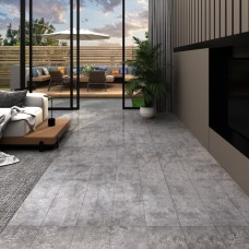 Grīdas dēļi, pašlīmējoši, 5,21 m², 2 mm, betona pelēki, pvc