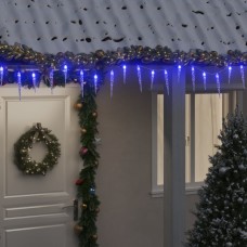 Ziemassvētku lampiņas lāsteku formā, 100 gab., zilas, akrils