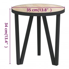 Tējas galdiņš, ozolkoka krāsa, ø35 cm, mdf