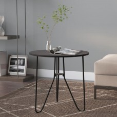 Tējas galdiņš, melns, 48 cm, mdf un dzelzs