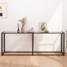 Konsoles galdiņš, 200x35x75,5 cm, caurspīdīgs rūdīts stikls