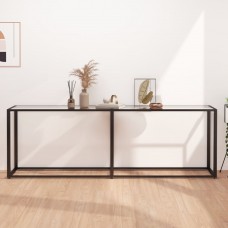 Konsoles galdiņš, 220x35x75,5 cm, caurspīdīgs rūdīts stikls