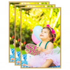 332130 photo frames collage 3 pcs for table gold 21x29,7cm mdf