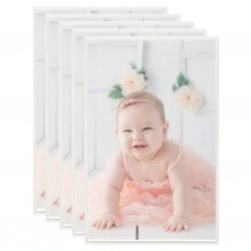 332155 photo frames collage 5 pcs for table silver 10x15cm mdf