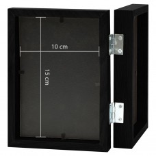 2-daļīgs foto rāmis, kolāža, melns, 2x(10x15 cm)