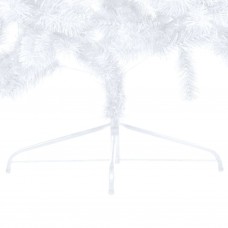 Izgaismota ziemassvētku egle ar rotājumiem, balta, 240 cm