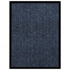 Durvju paklājs, svītrains, zils, 60x80 cm