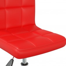 Grozāmi virtuves krēsli, 2 gab., mākslīgā āda, sarkani