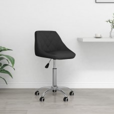 Grozāms biroja krēsls, melna mākslīgā āda