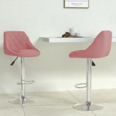 Bāra krēsli, 2 gab., rozā samts