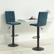Bāra krēsli, 2 gab., zils samts