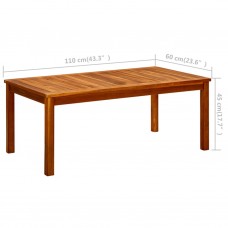 Dārza galdiņš, 110x60x45 cm, akācijas masīvkoks