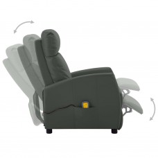 Elektrisks masāžas krēsls, pelēka mākslīgā āda