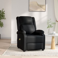Elektrisks masāžas krēsls, melna mākslīgā āda