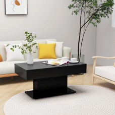 Kafijas galdiņš, melns, 96x50x45 cm, skaidu plāksne