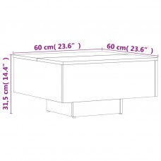 Kafijas galdiņš, ozolkoka krāsa, 60x60x31,5 cm, skaidu plāksne
