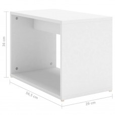 Kafijas galdiņu komplekts, balts, 60x60x38 cm, skaidu plātne