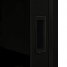Skapītis ar bīdāmām durvīm, 90x40x90 cm, melns, tērauds