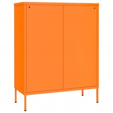 Atvilktņu skapītis, 80x35x101,5 cm, tērauds, oranžs
