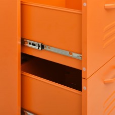 Atvilktņu skapītis, 80x35x101,5 cm, tērauds, oranžs