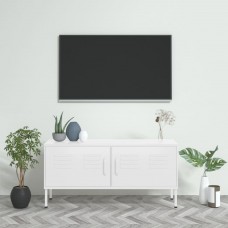 Tv skapītis, 105x35x50 cm, tērauds, balts