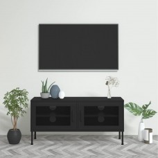 Tv skapītis, 105x35x50 cm, tērauds, melns