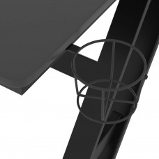 Datorspēļu galds, zz-formas kājas, melns, 90x60x75 cm